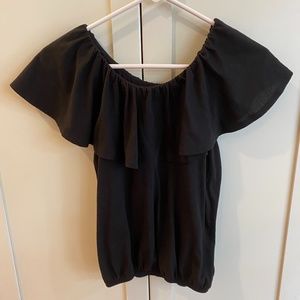 Self Esteem short-sleeved black blouse